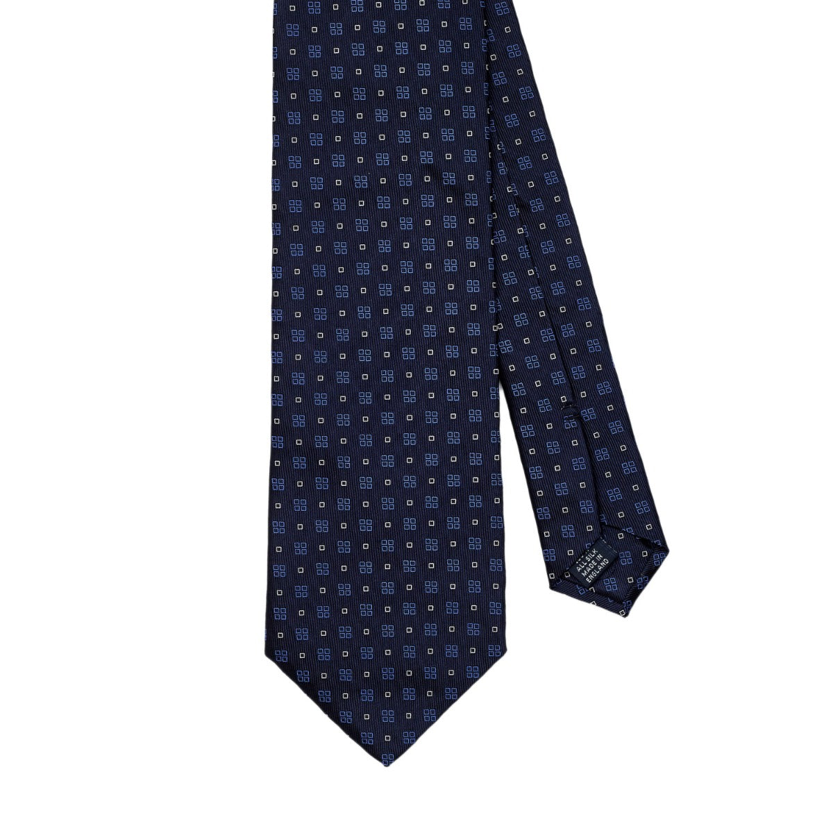 Sovereign Grade Navy Alternating Square Jacquard Tie