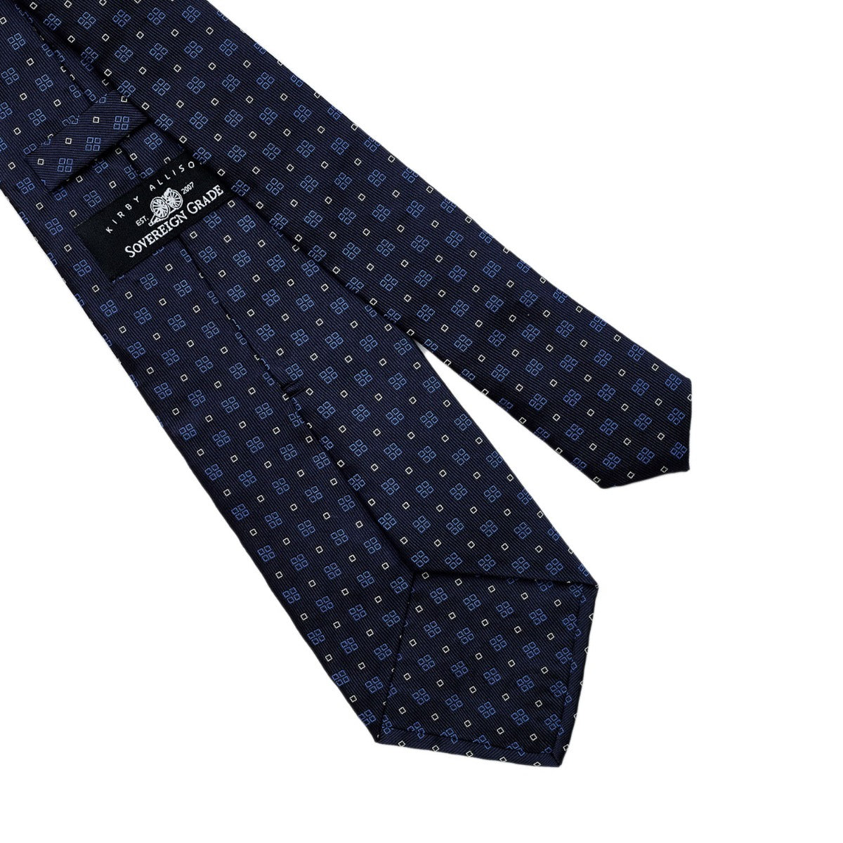 A Sovereign Grade Navy Alternating Square Jacquard Tie from KirbyAllison.com.