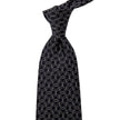 A Sovereign Grade Navy and White Swirl Jacquard Tie from KirbyAllison.com.