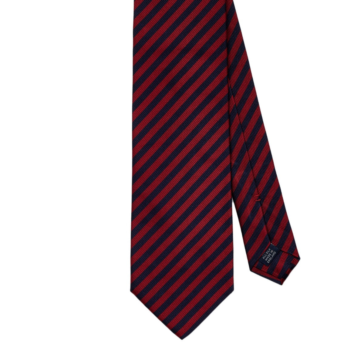 Sovereign Grade Navy and Red London Stripe Silk Tie