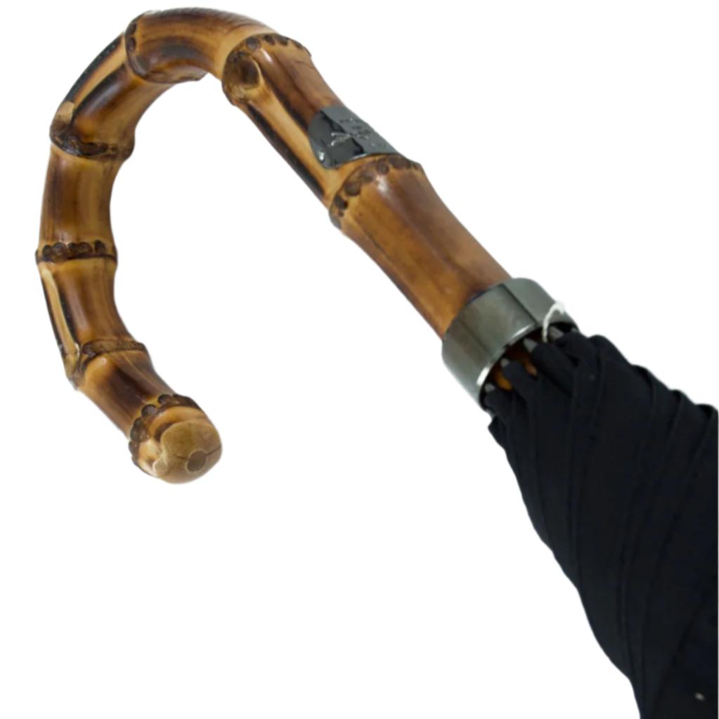 Bamboo Handle Umbrella with Black Canopy | KirbyAllison.com