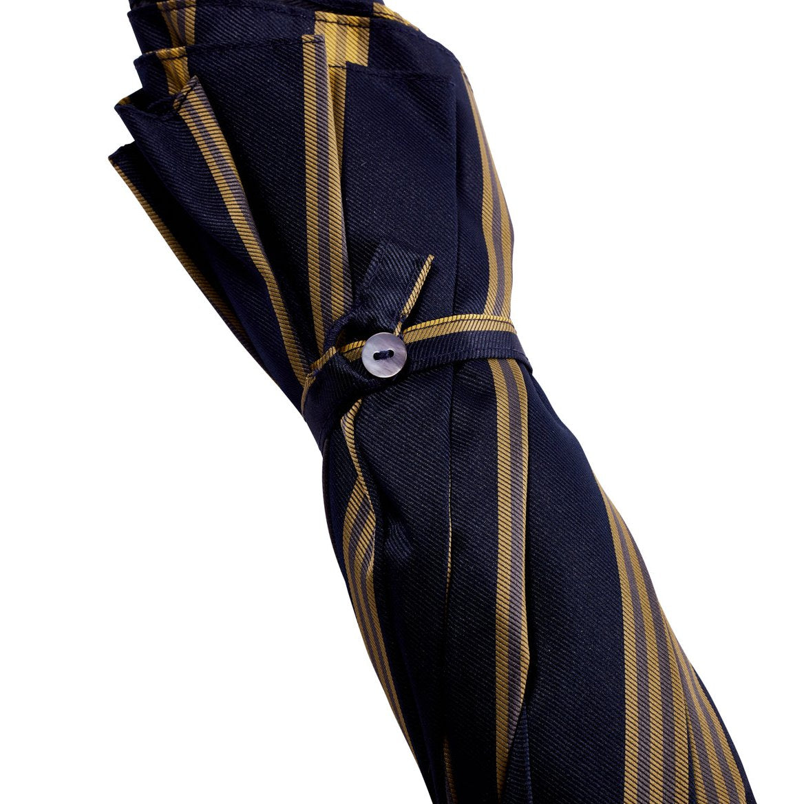 Yellow/Navy Stripe Travel with Leather Handle