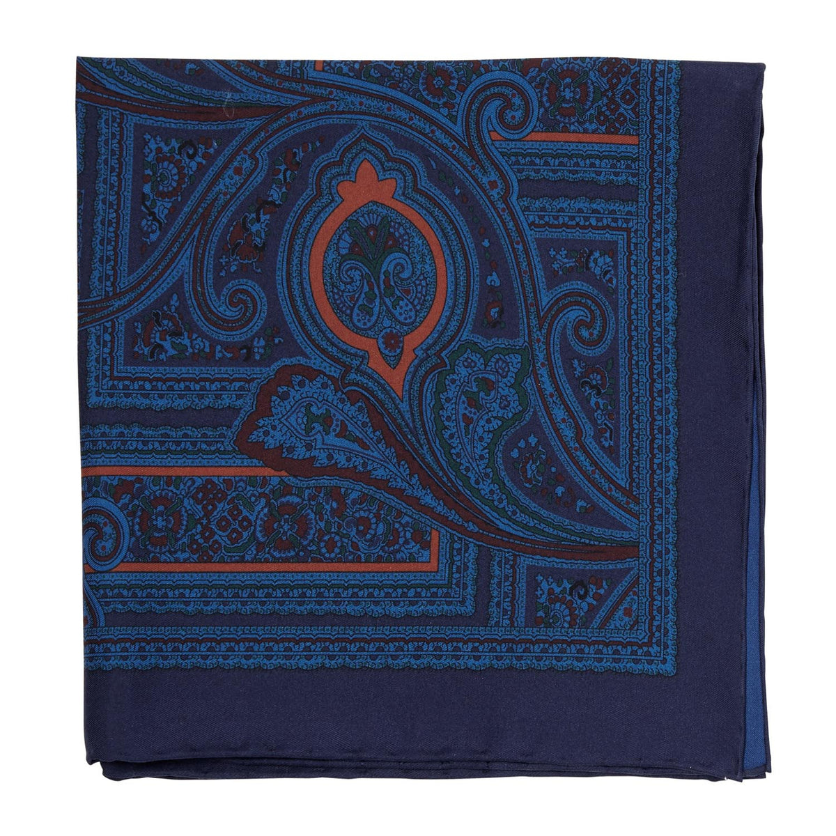 KirbyAllison.com Sovereign Grade Ancient Madder Midnight Pocket Square.