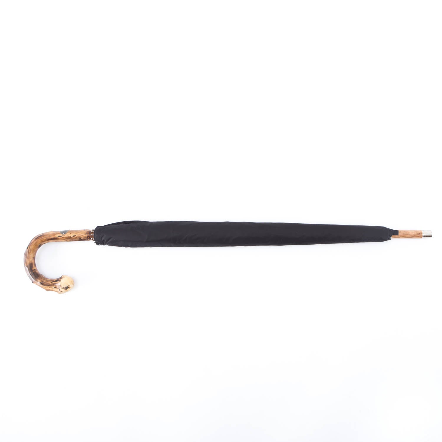 Maglia Francesco Black Canopy Umbrella with Broomwood Handle