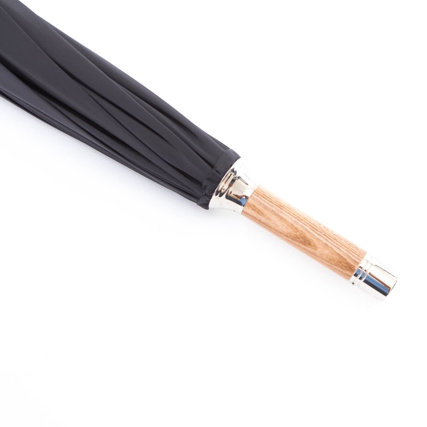 Maglia Francesco Black Canopy Umbrella with Broomwood Handle