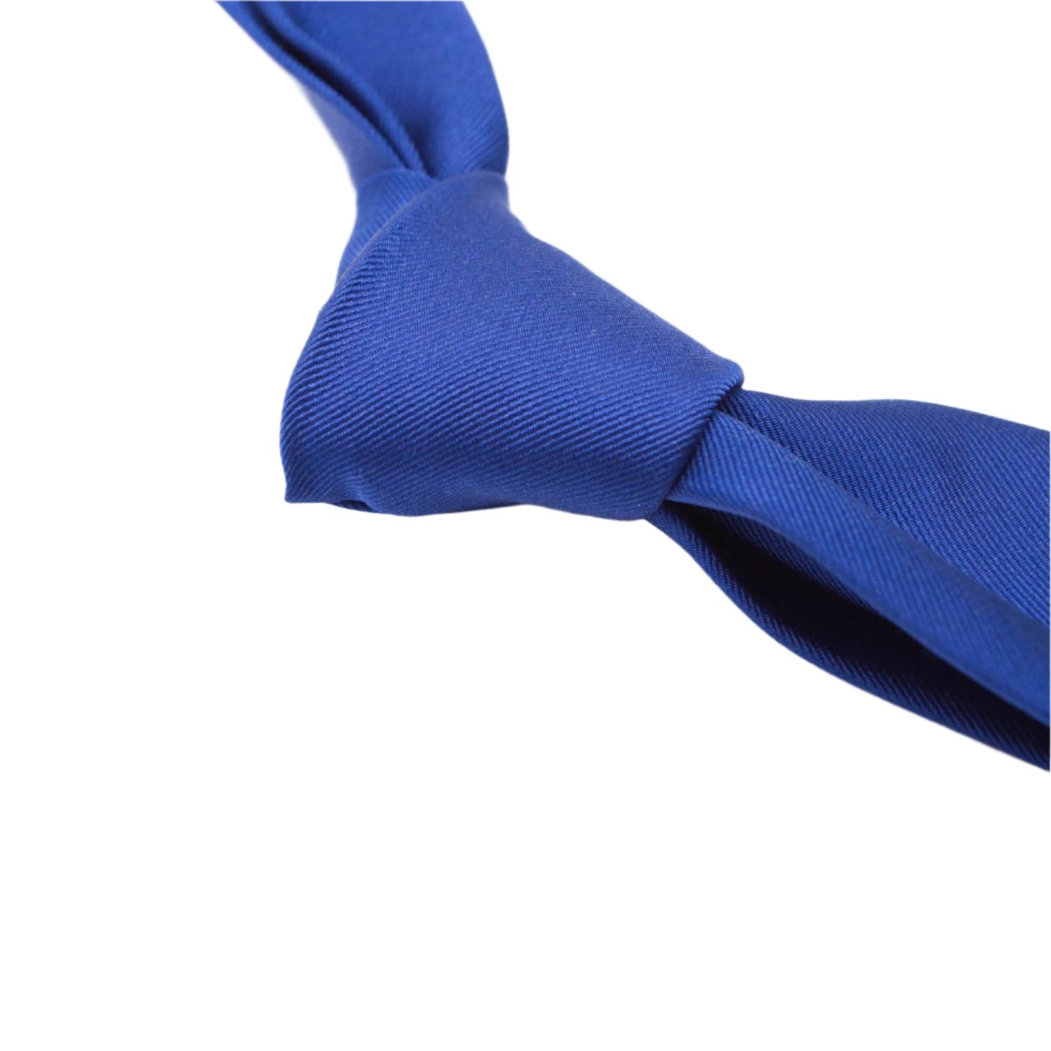 A Sovereign Grade Blue Satin Tie by KirbyAllison.com on a white background.