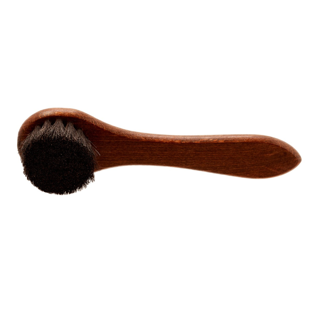 A KirbyAllison.com Wellington Deluxe Shoe Polish Dauber with horsehair bristles.